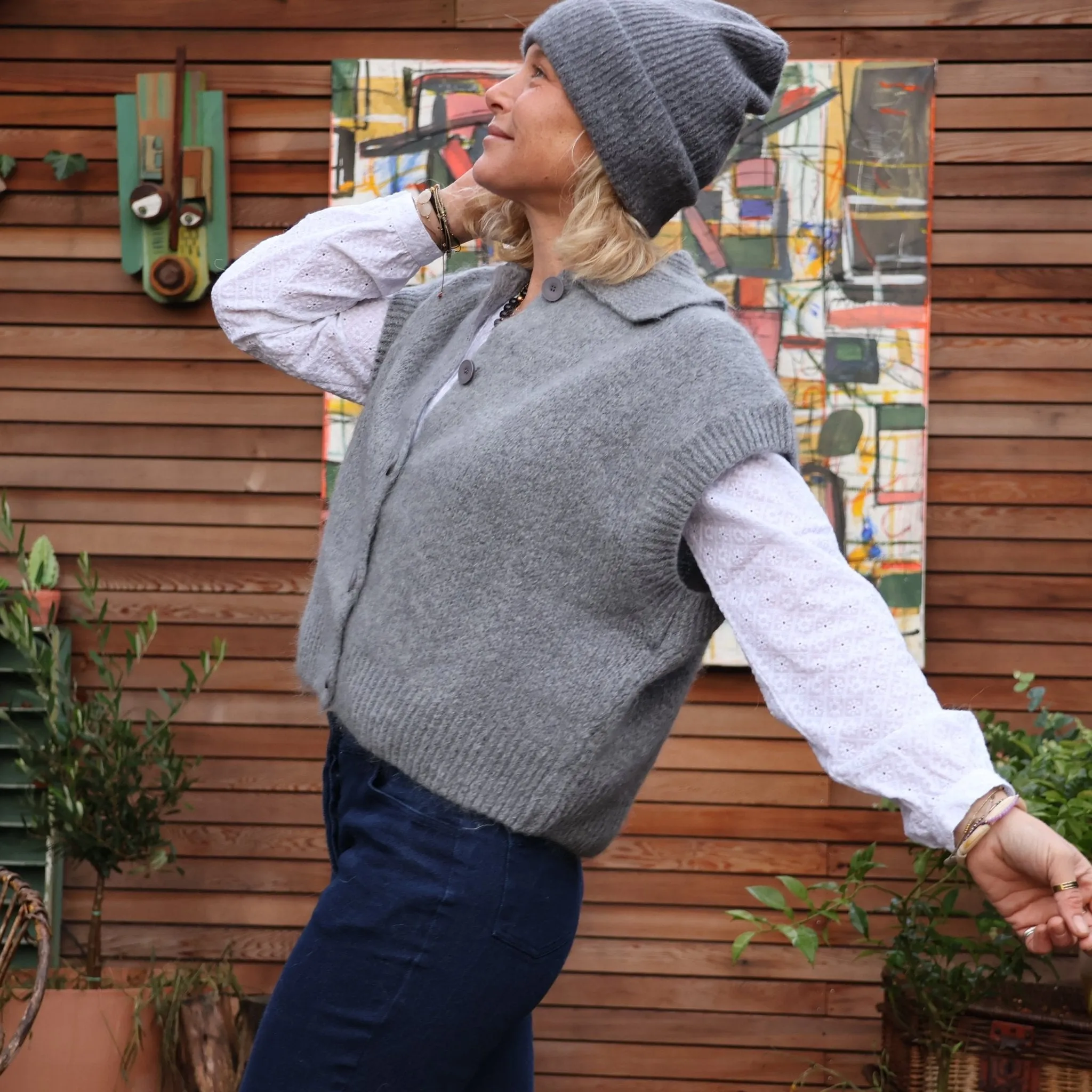 Gilet Ombeline gris