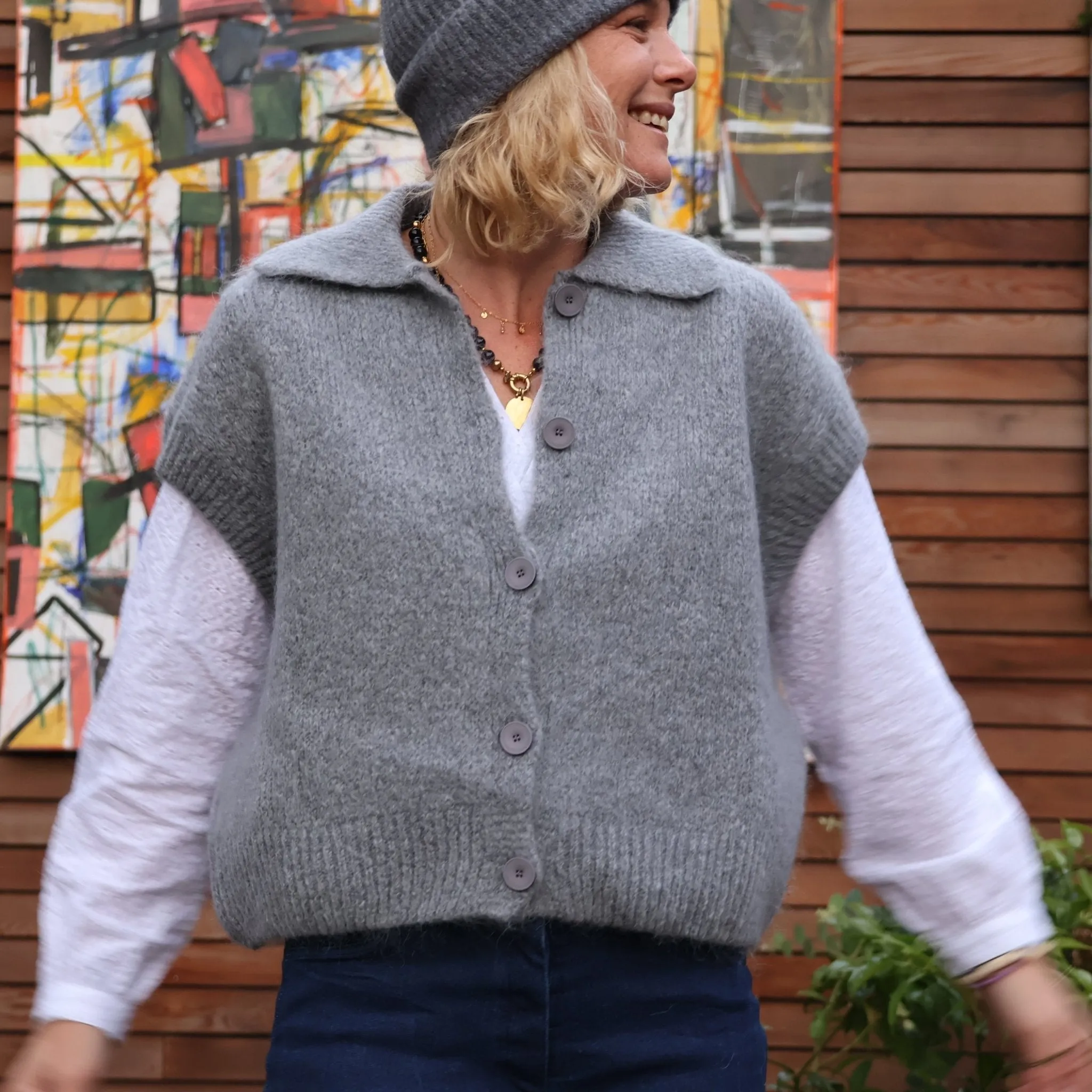 Gilet Ombeline gris