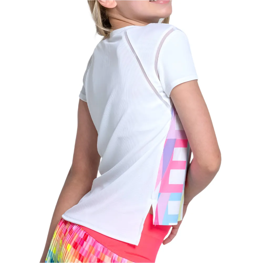 Girls'Love In Color Short Sleeve Tennis Top Rainbow