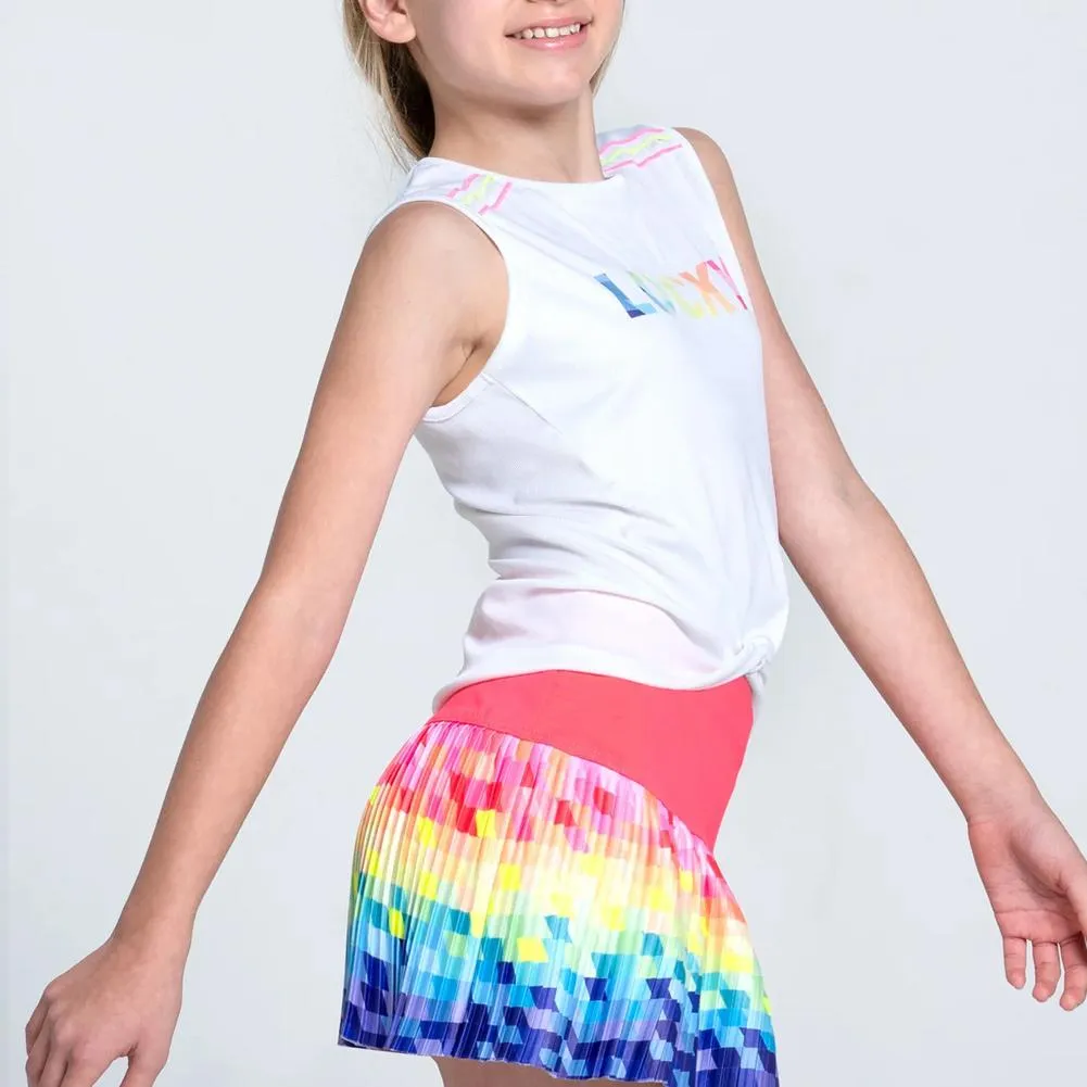 Girls'Love In Color Tennis Tank Rainbow