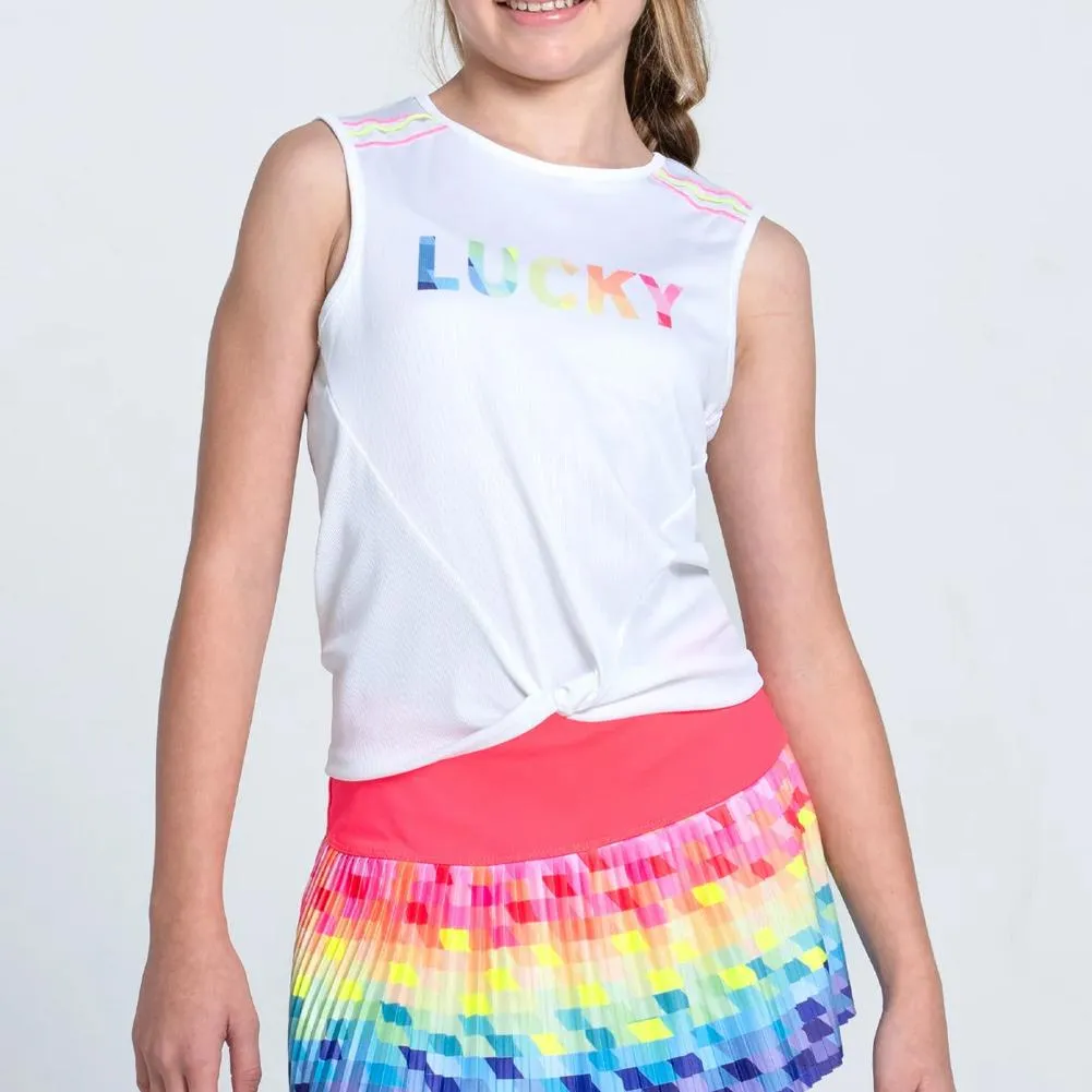 Girls'Love In Color Tennis Tank Rainbow