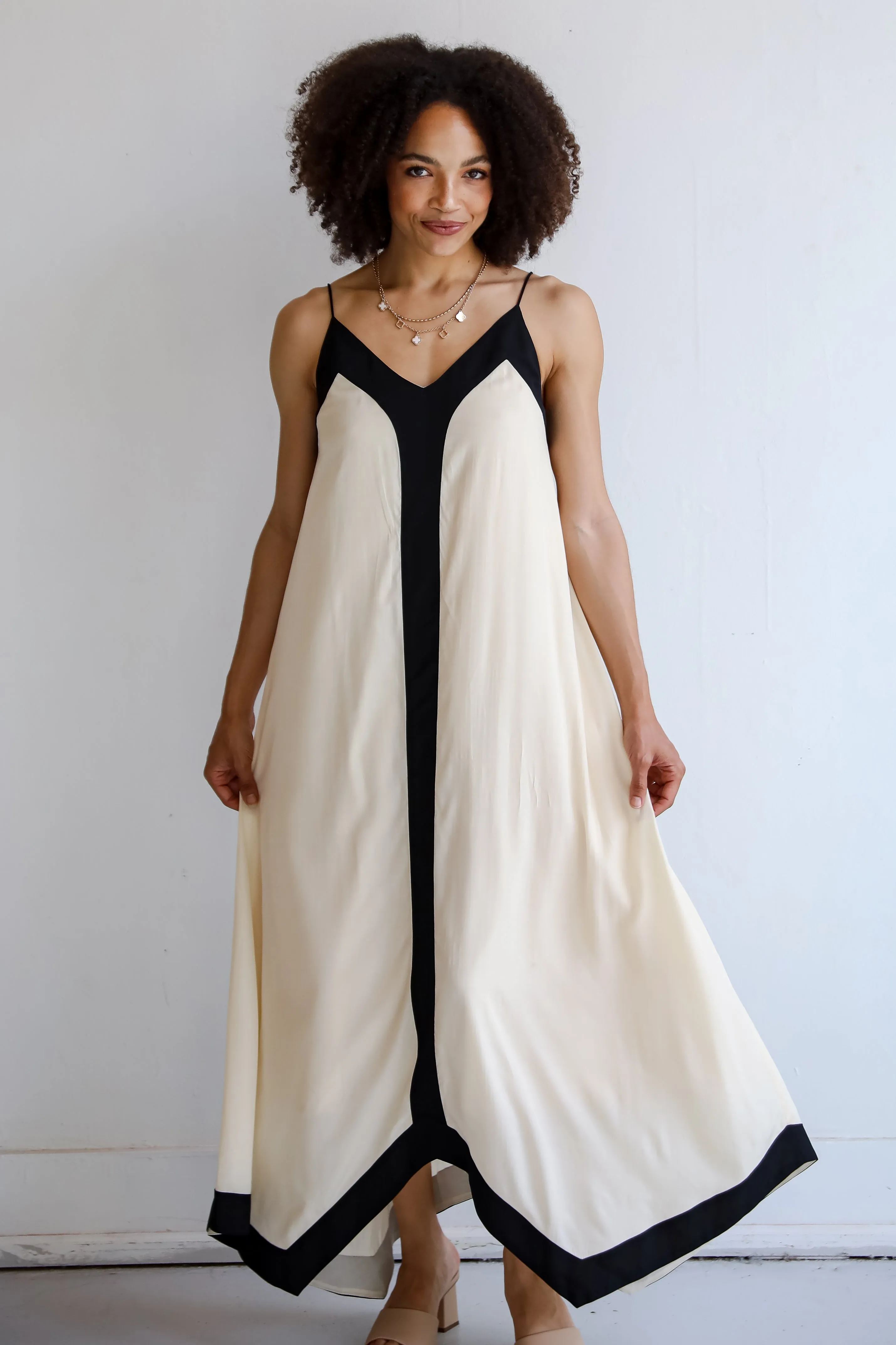 Gorgeous Stance Cream Maxi Dress