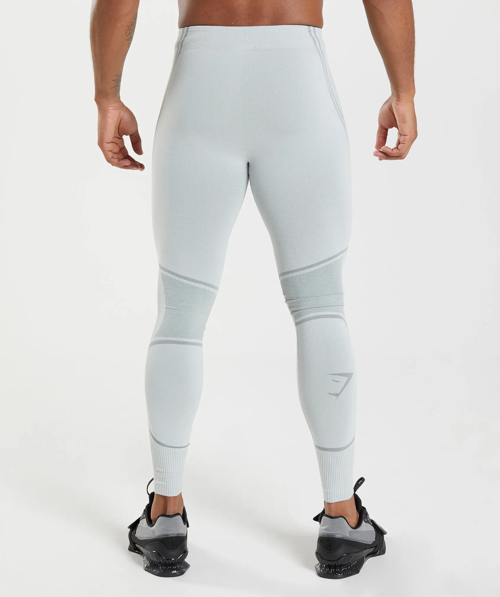 Gymshark 315 Seamless Tights - Light Grey/Charcoal Grey