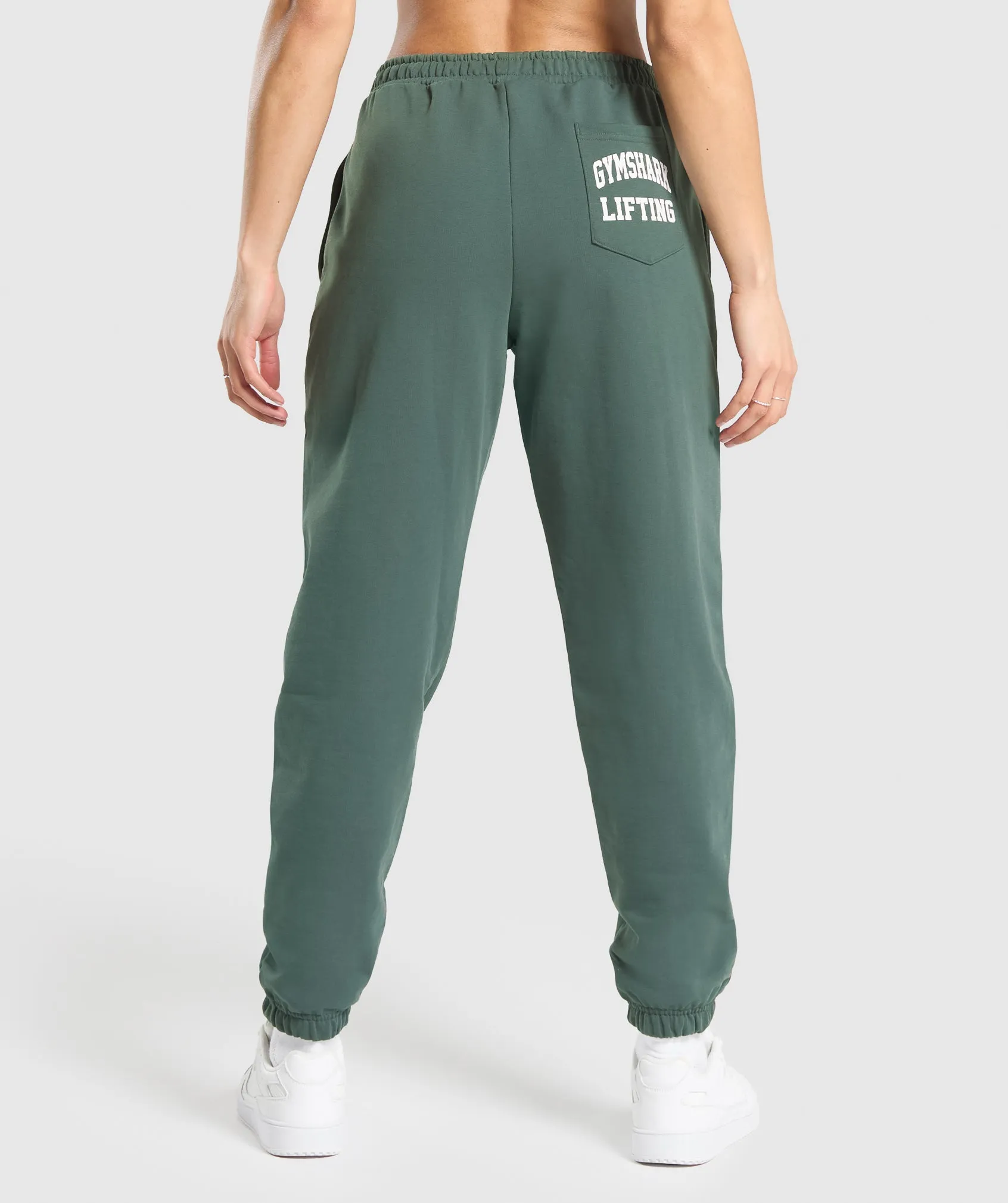 Gymshark Lifting Graphic Oversized Joggers - Slate Teal