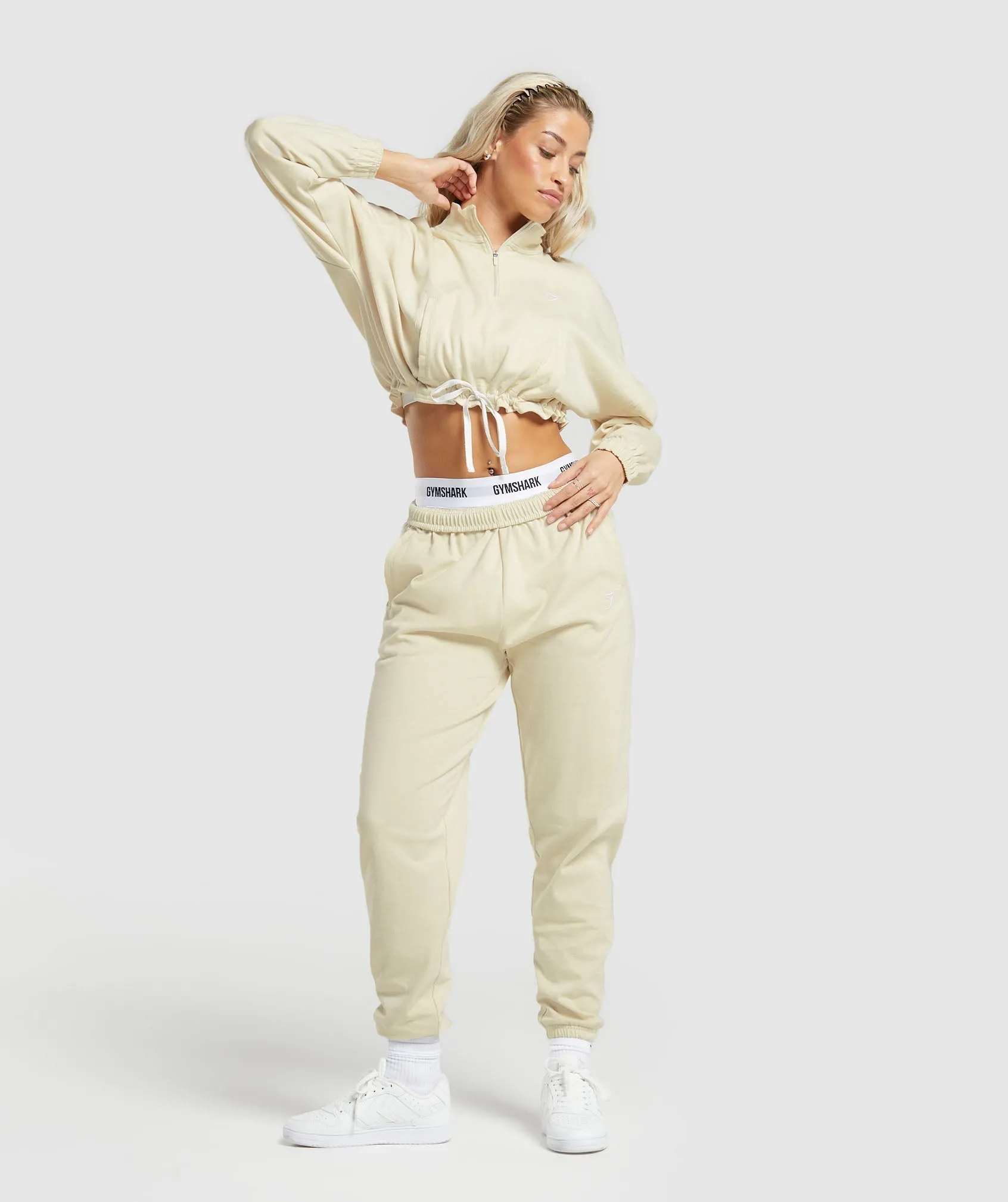 Gymshark Lifting Lightweight Joggers - Ecru White