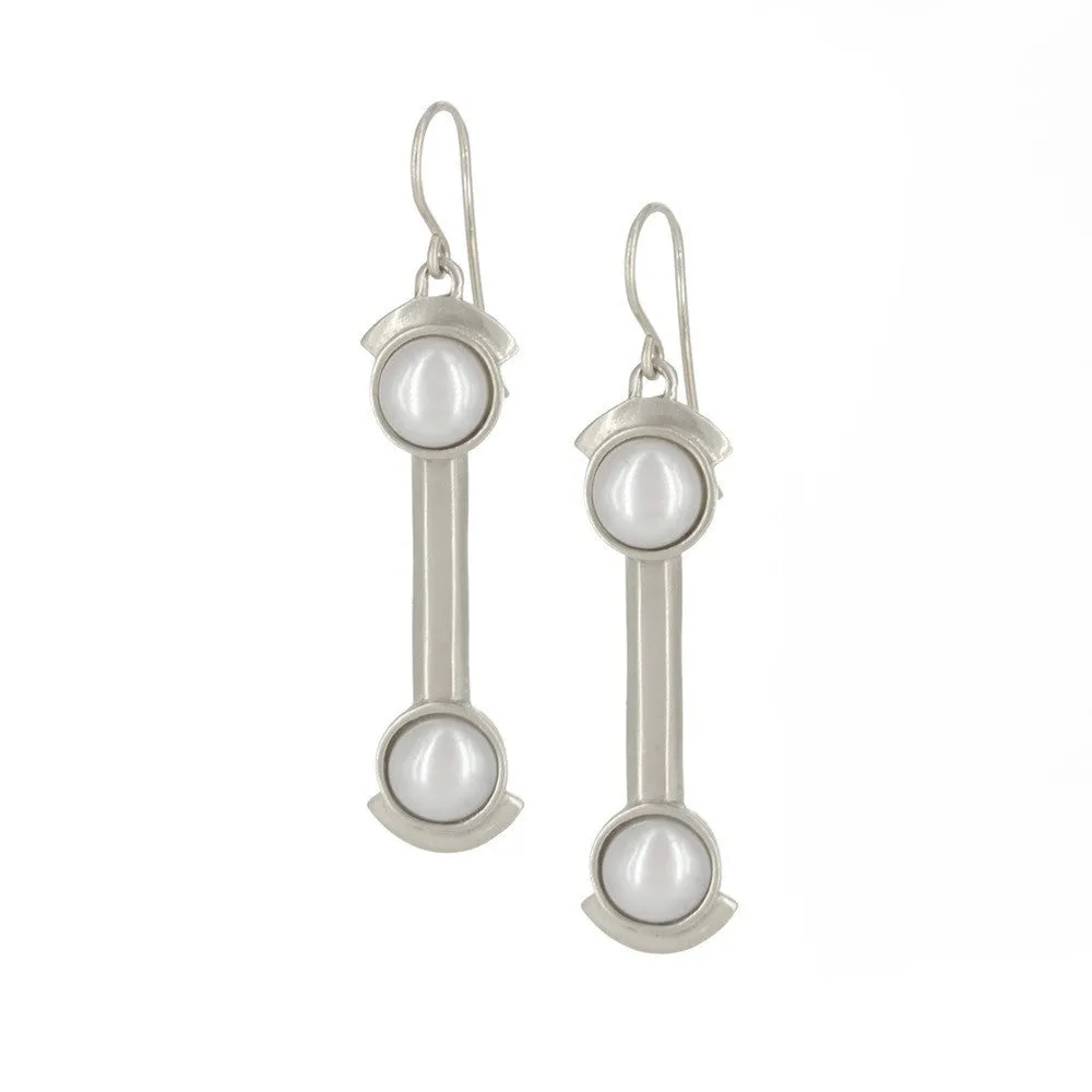 Hera Pearl Earrings - Silver