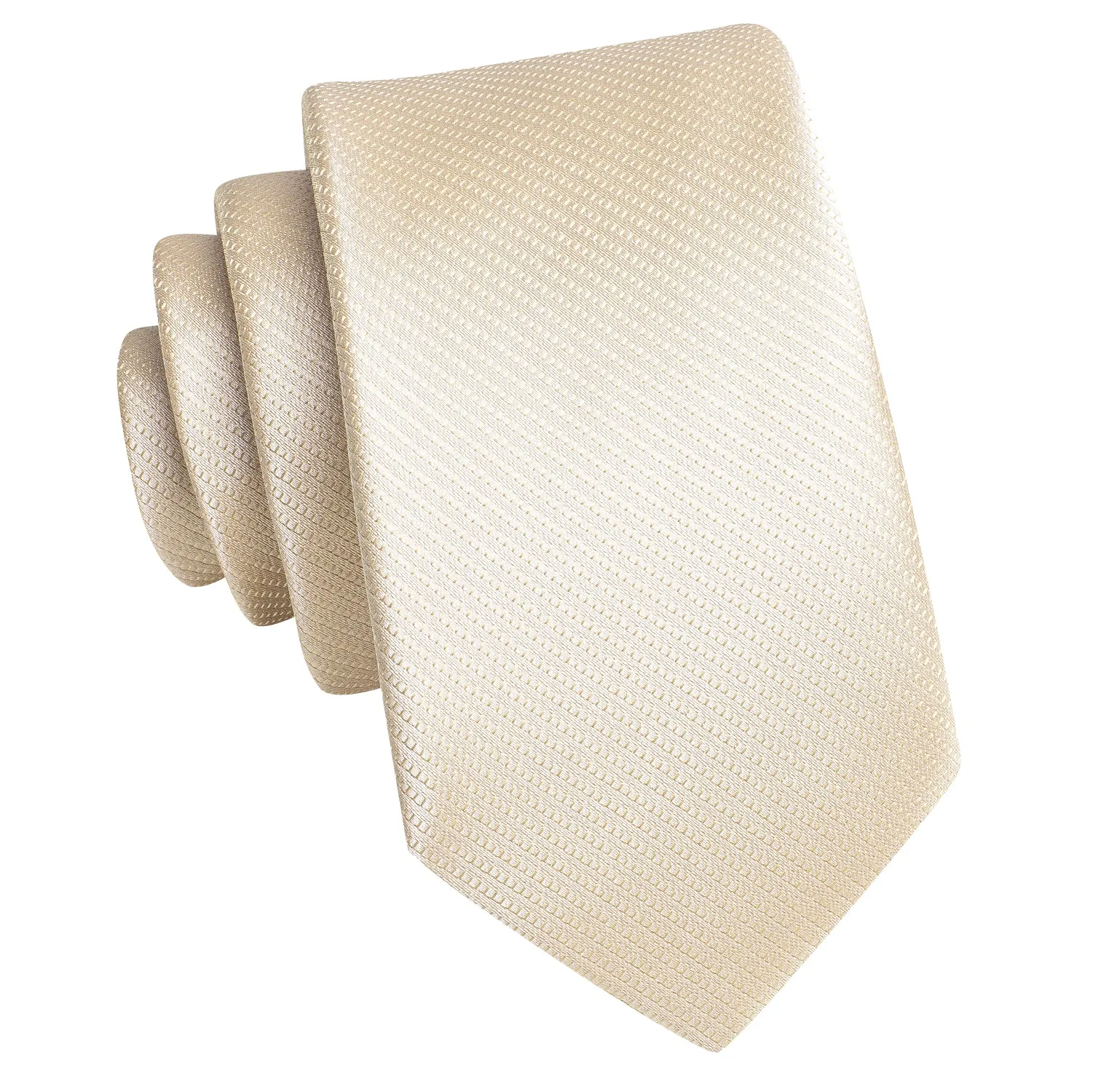 Hi-Tie Beige Striped Children's Kids Boys Tie Pocket Square 6cm