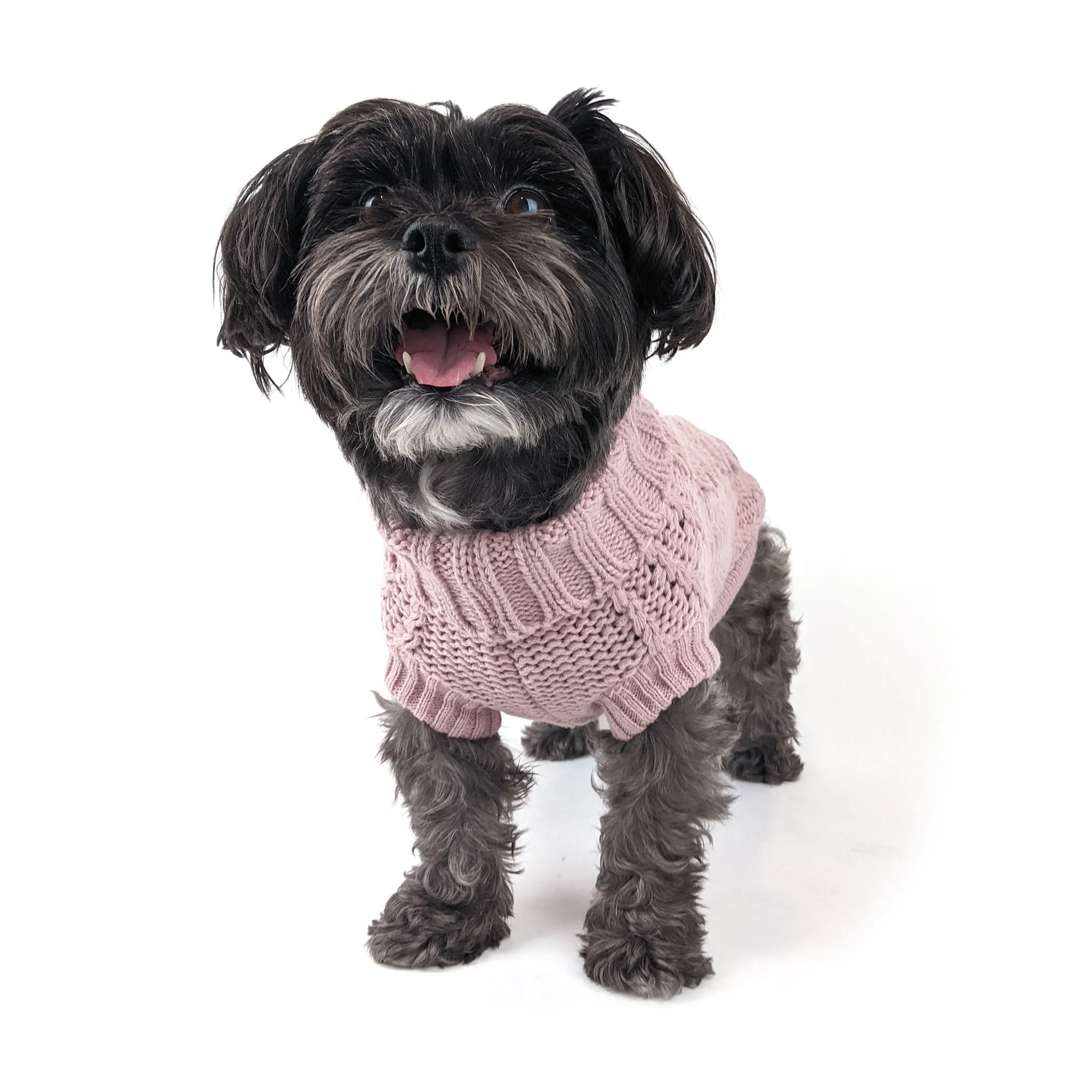 Huskimo French Knit Dog Jumper Rose Pink 46cm Medium***