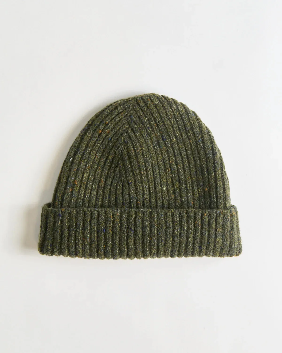 Inis Meáin Rib Wool Hat - Green