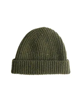 Inis Meáin Rib Wool Hat - Green