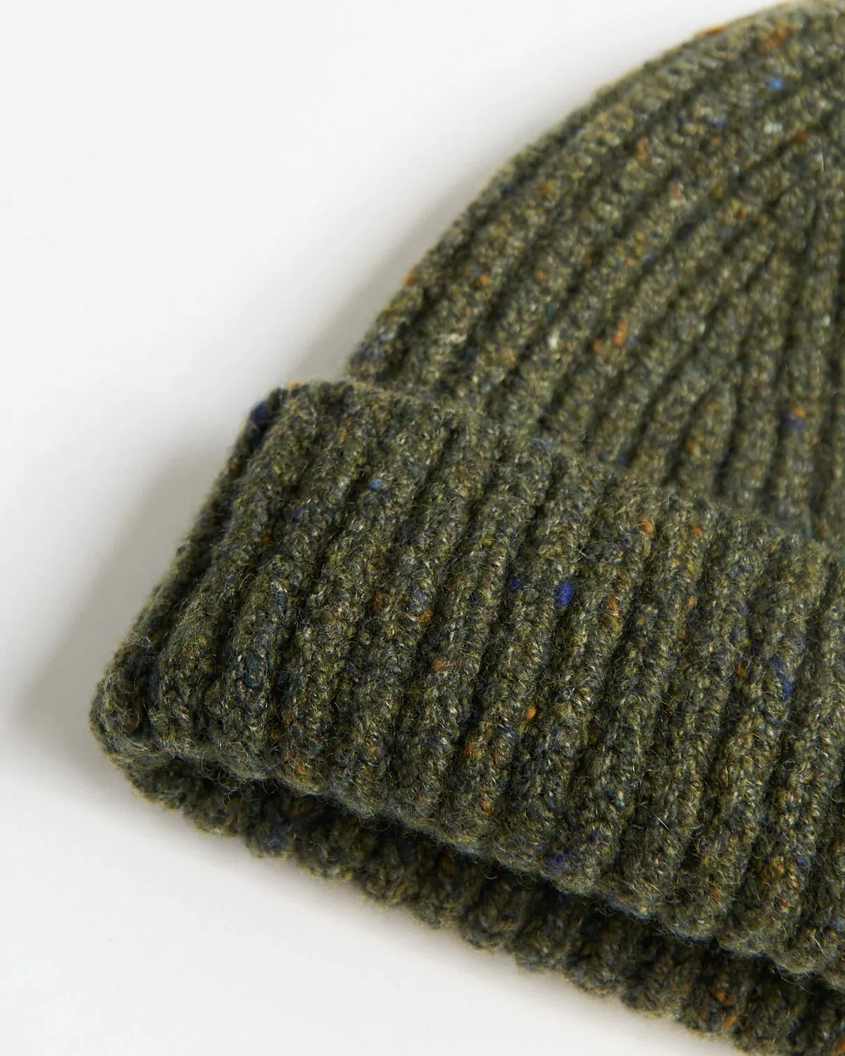 Inis Meáin Rib Wool Hat - Green