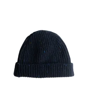 Inis Meáin Rib Wool Hat - Navy