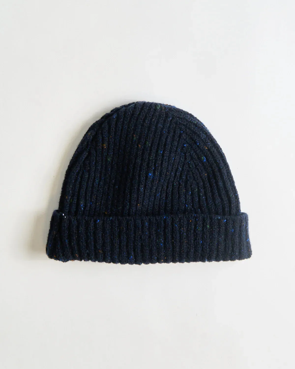 Inis Meáin Rib Wool Hat - Navy