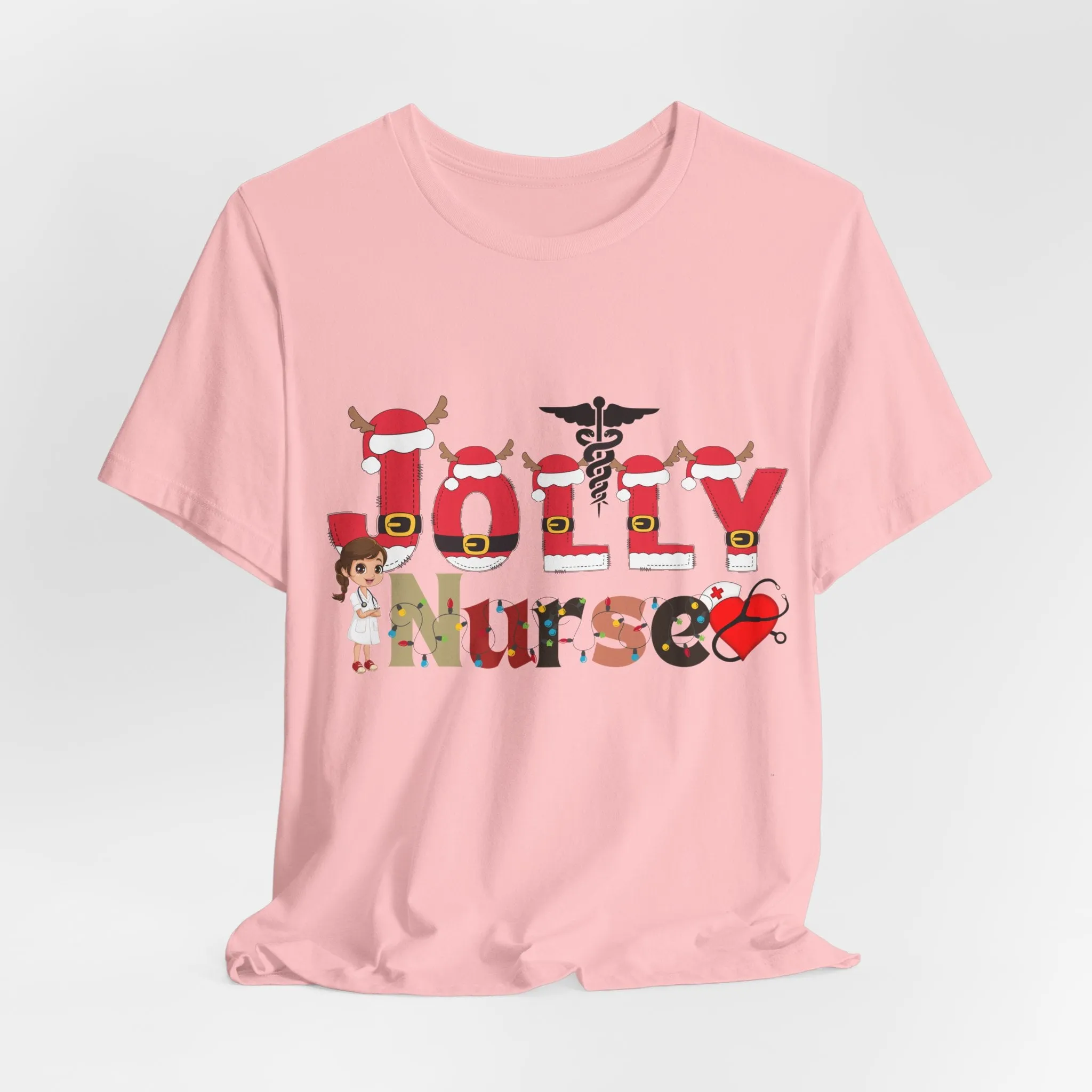 Jolly Nurse Christmas Unisex Tee, Christmas Shirt, Christmas Outfit, Merry Christmas T-shirt, Merry Christmas 2024 T-shirt, Christmas Gift, Family Holiday Outfit.