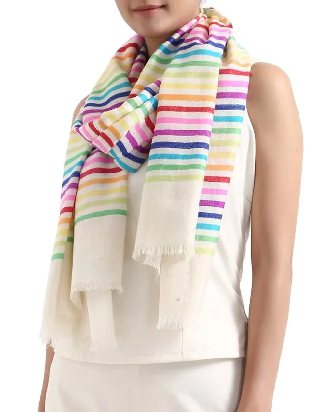 KASHMIR LOOMS~ Rainbow pashmina scarf