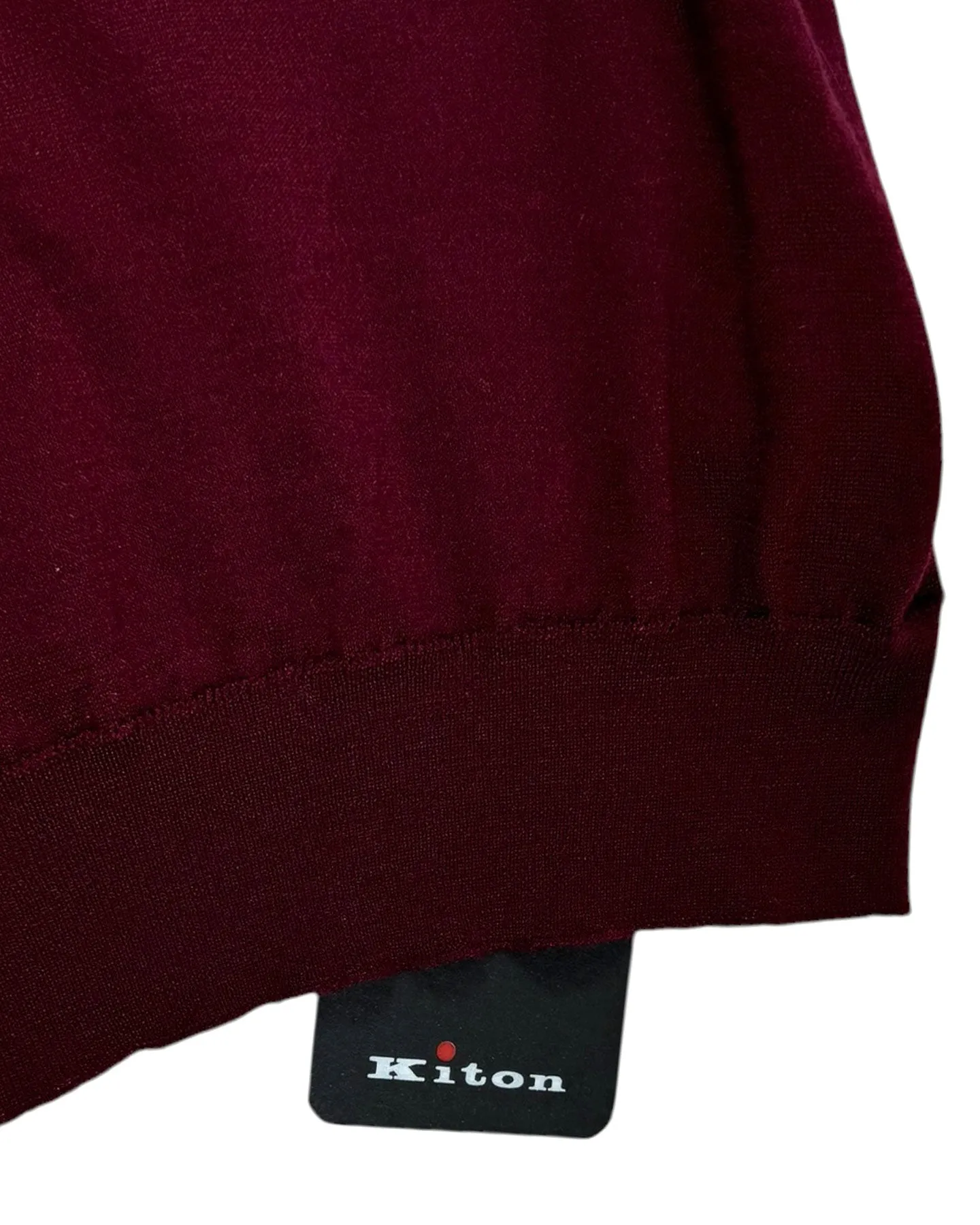 Kiton Sleeveless Sweater Bordeaux Cashmere Silk V-Neck EU 50 / M