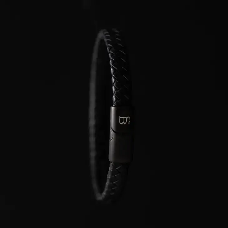 Leather Bracelet Riley - Black