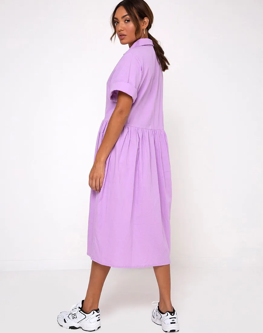 Lista Midi Dress in Lilac