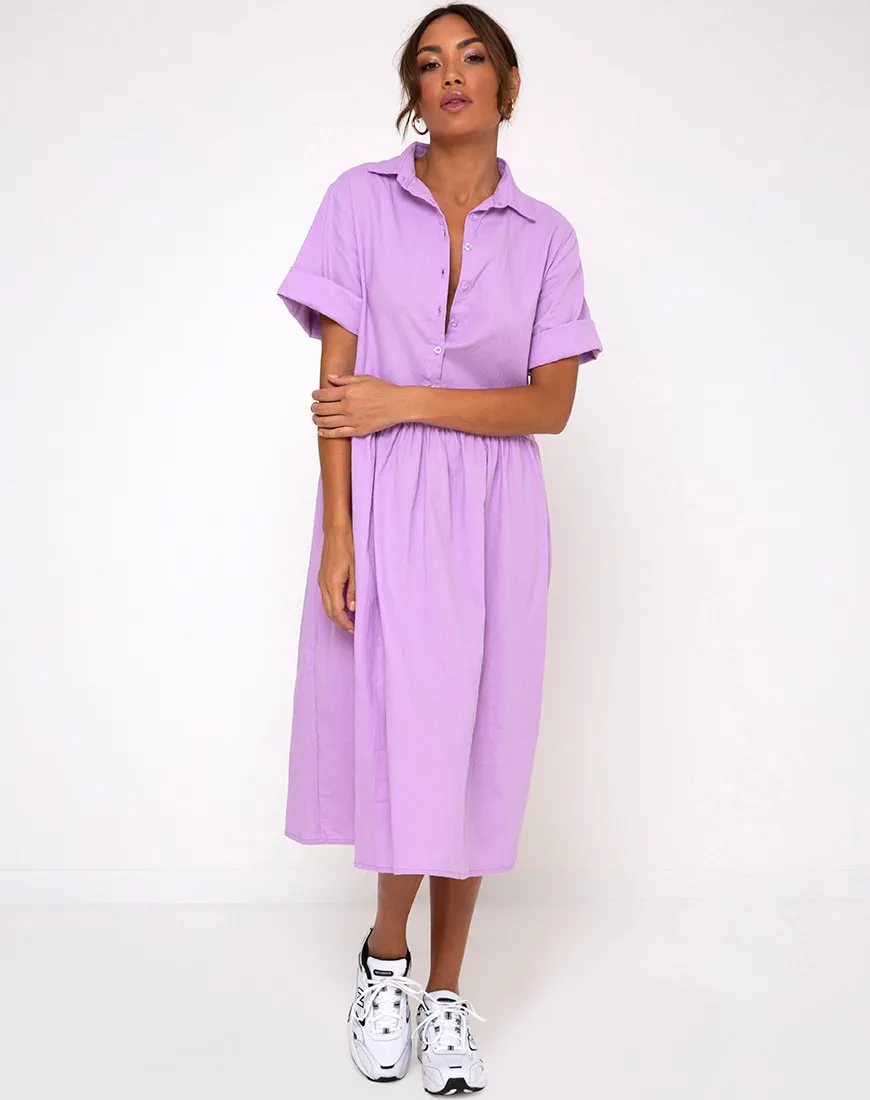 Lista Midi Dress in Lilac