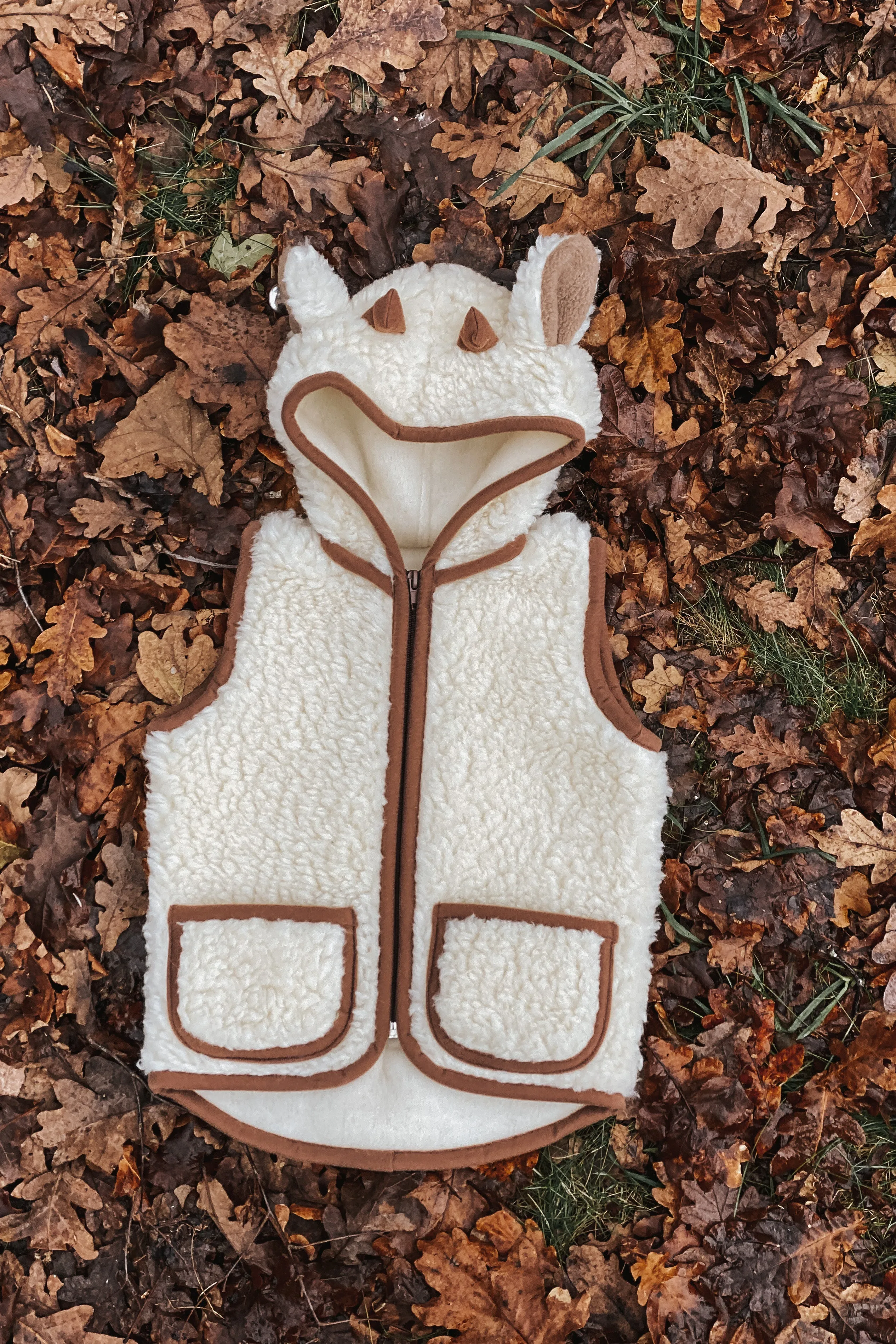 Little Sheep Hooded Vest - Children -  Ivory