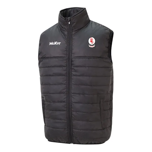 Mc Keever Eire Og GAA Carlow Core 22 Padded Gilet - Adult - Black