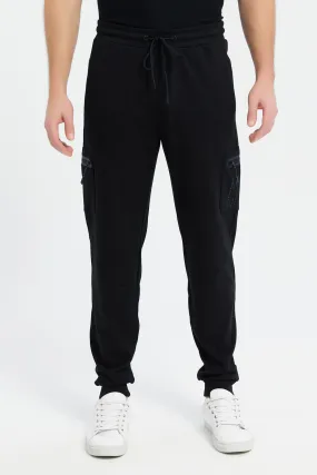 Men Black Plain Jogger Pants