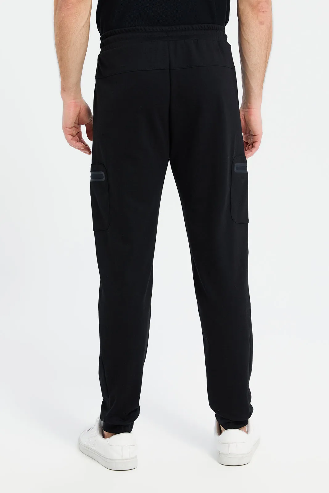 Men Black Plain Jogger Pants