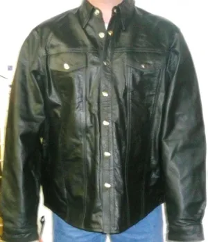 Mens Leather Shirt #9010