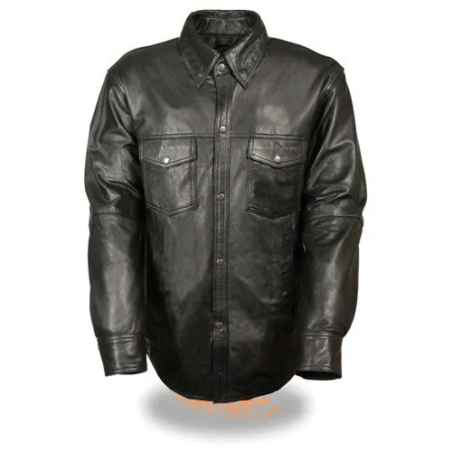 Mens Leather Shirt #9010