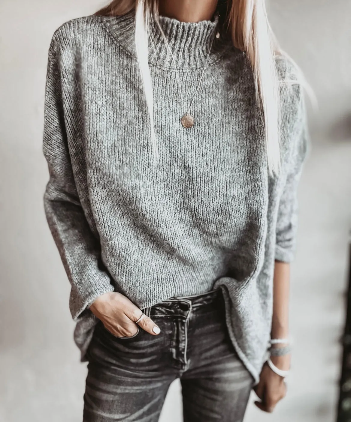 Milano GREY HIGH NECK jumper *NEW*