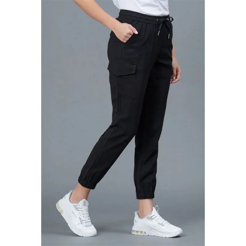 Mode by RedTape Cotton Joggers for Women | Brown Comfortable Joggers for Women