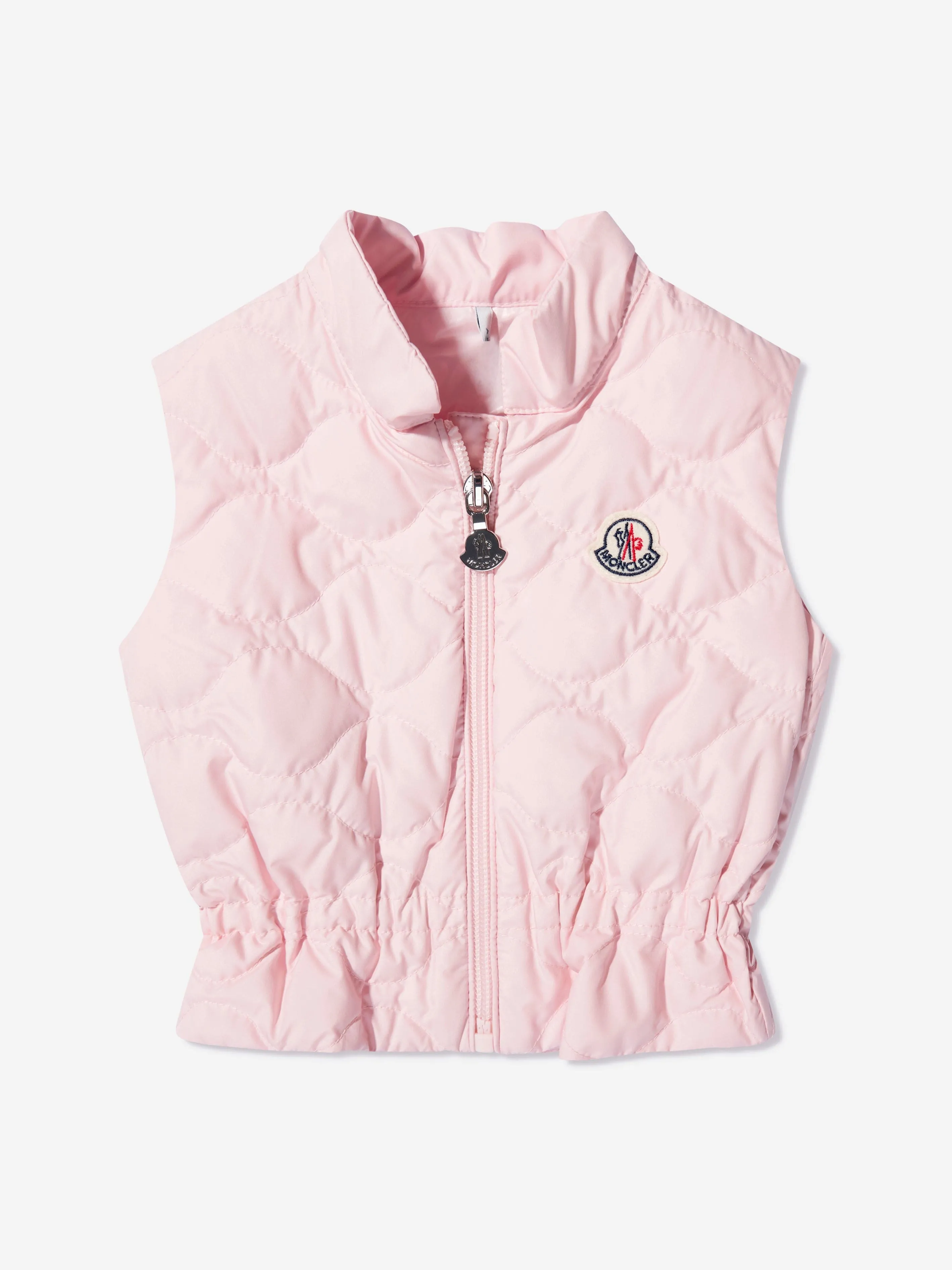 Moncler Enfant Baby Girls Down Padded Ambertine Gilet in Pink