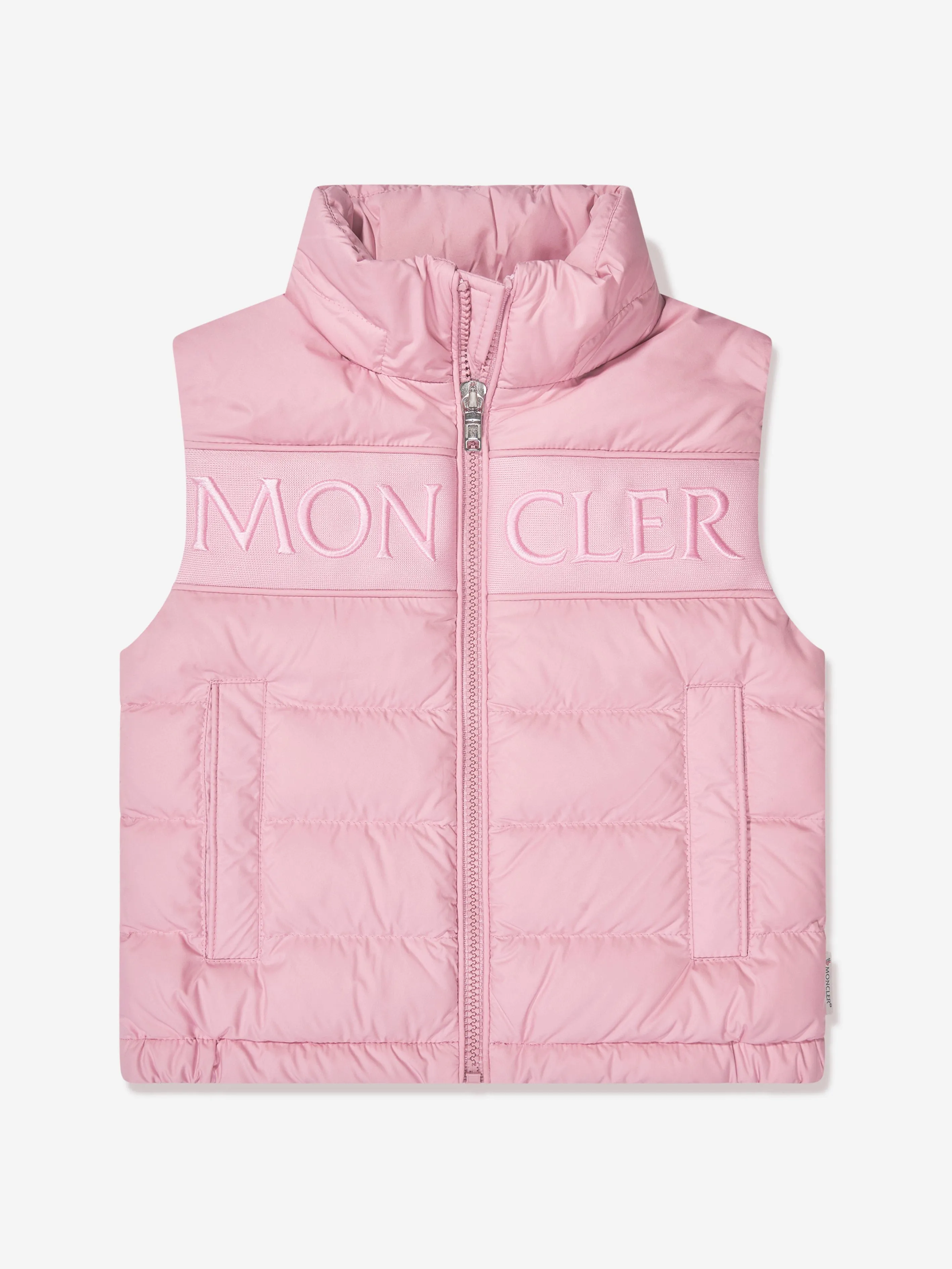 Moncler Enfant Girls Down Padded Rafael Gilet in Pink