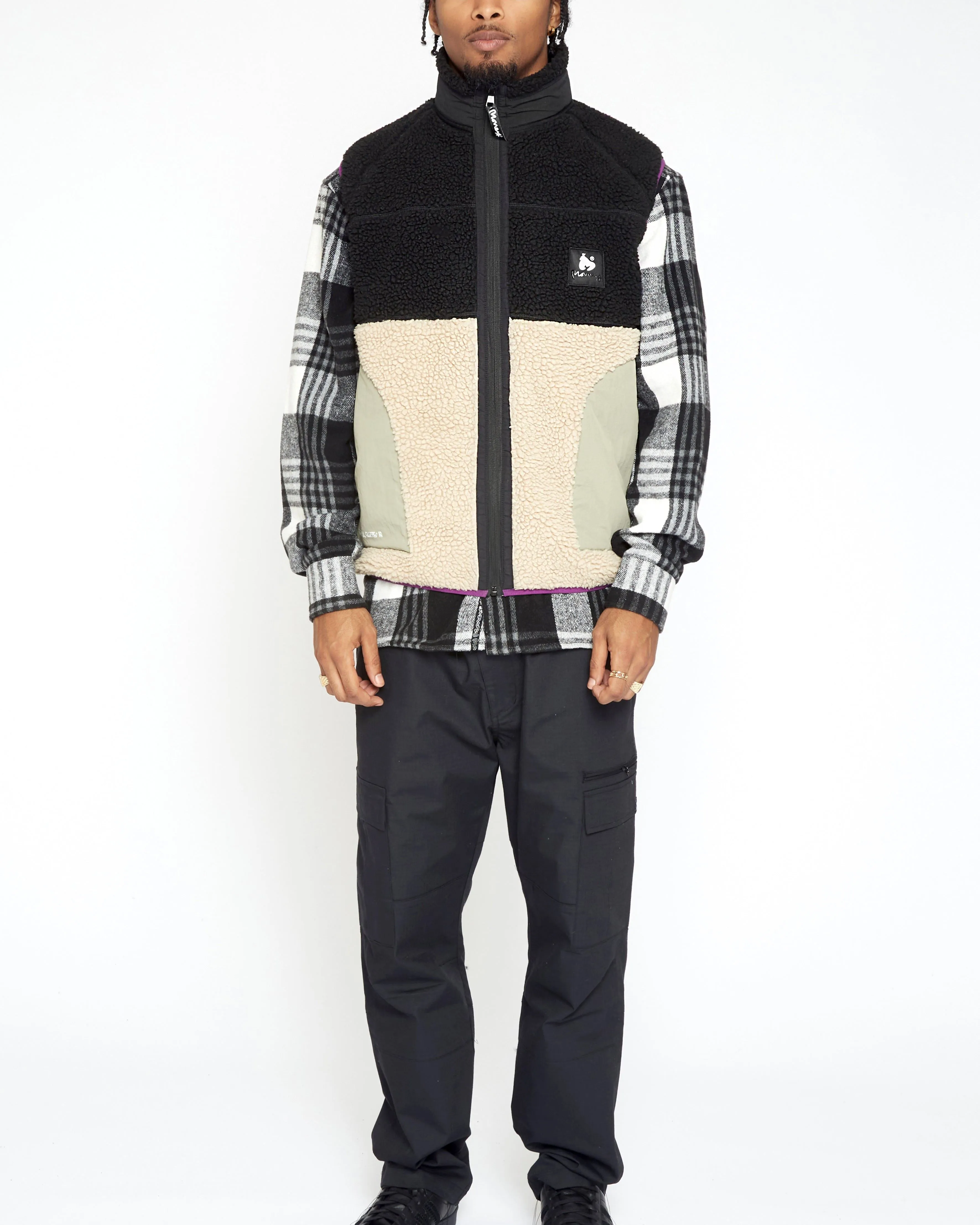 Money Fleeced Gilet Black/Moon