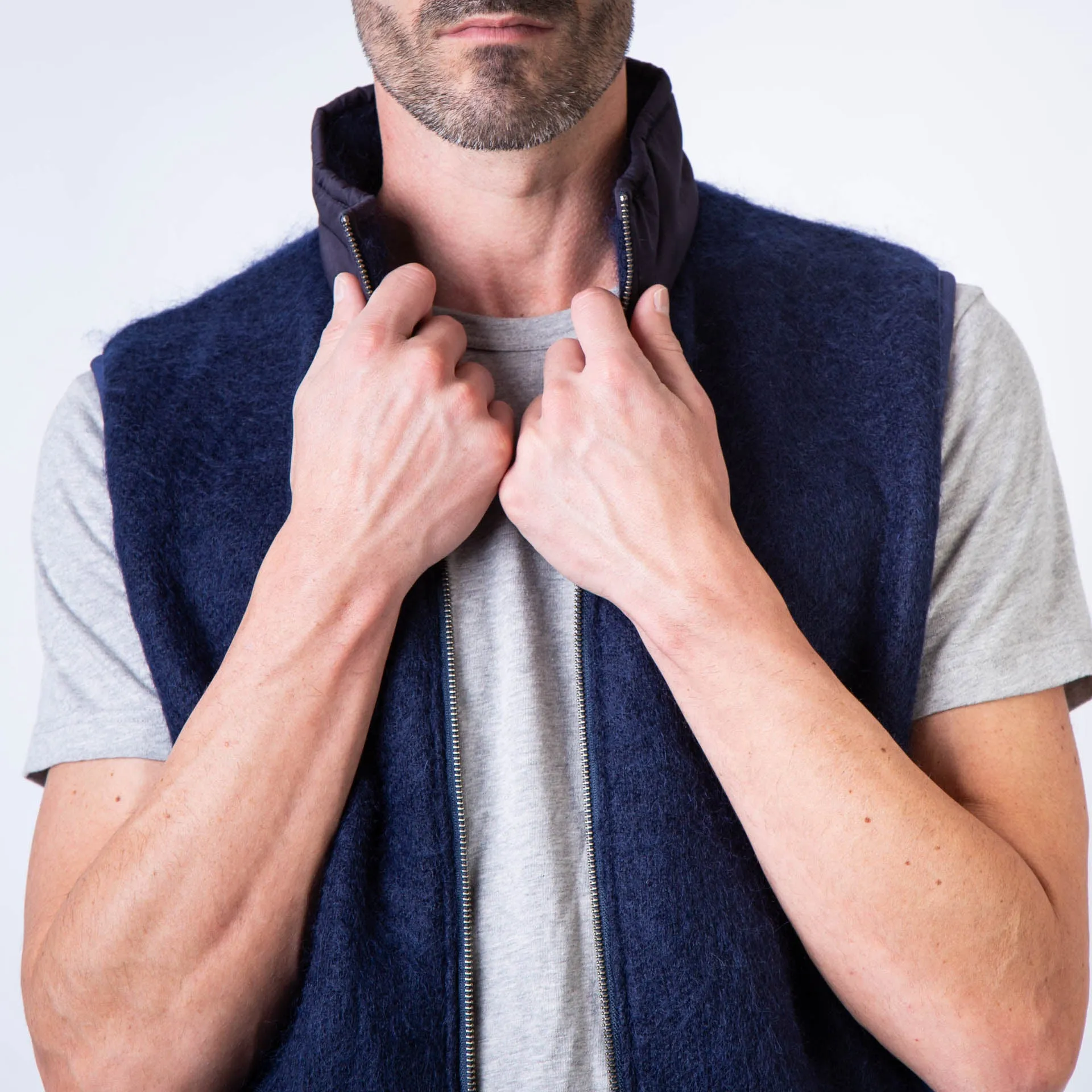 NANAMICA GILET S24FN030E NAVY BLUE