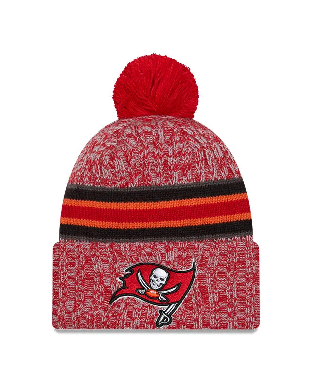 New Era Men's NFL Tampa Bay Buccaneers Sideline 23 Sport Pom Knit