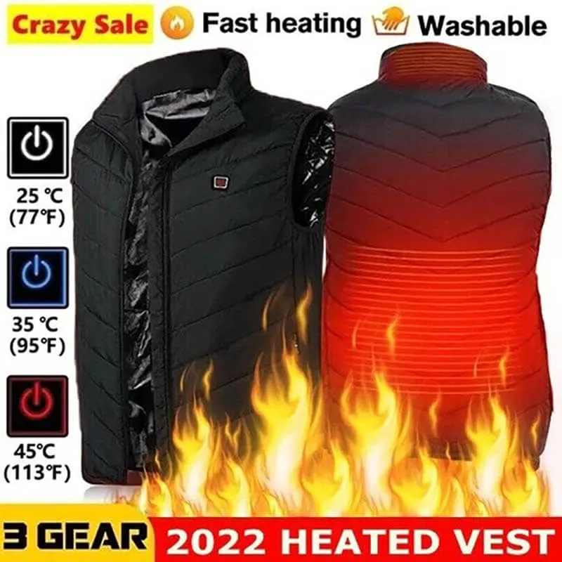 New Unisex Warming Heated Vest (9 Heating Zones)