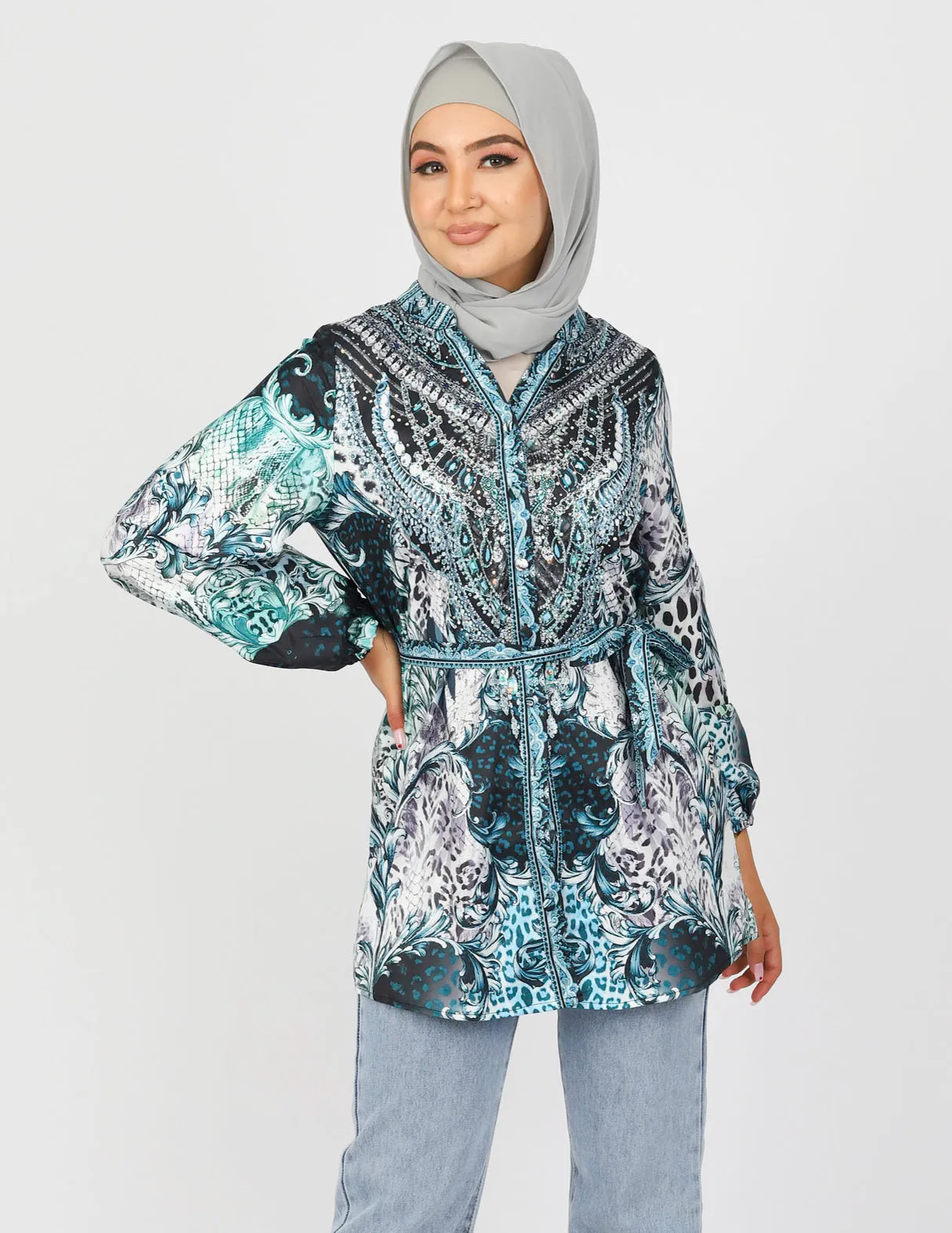 Night Sky Beaded Shirt