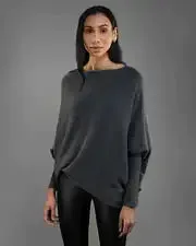 Off Shoulder Draped Jumper