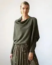 Off Shoulder Draped Jumper