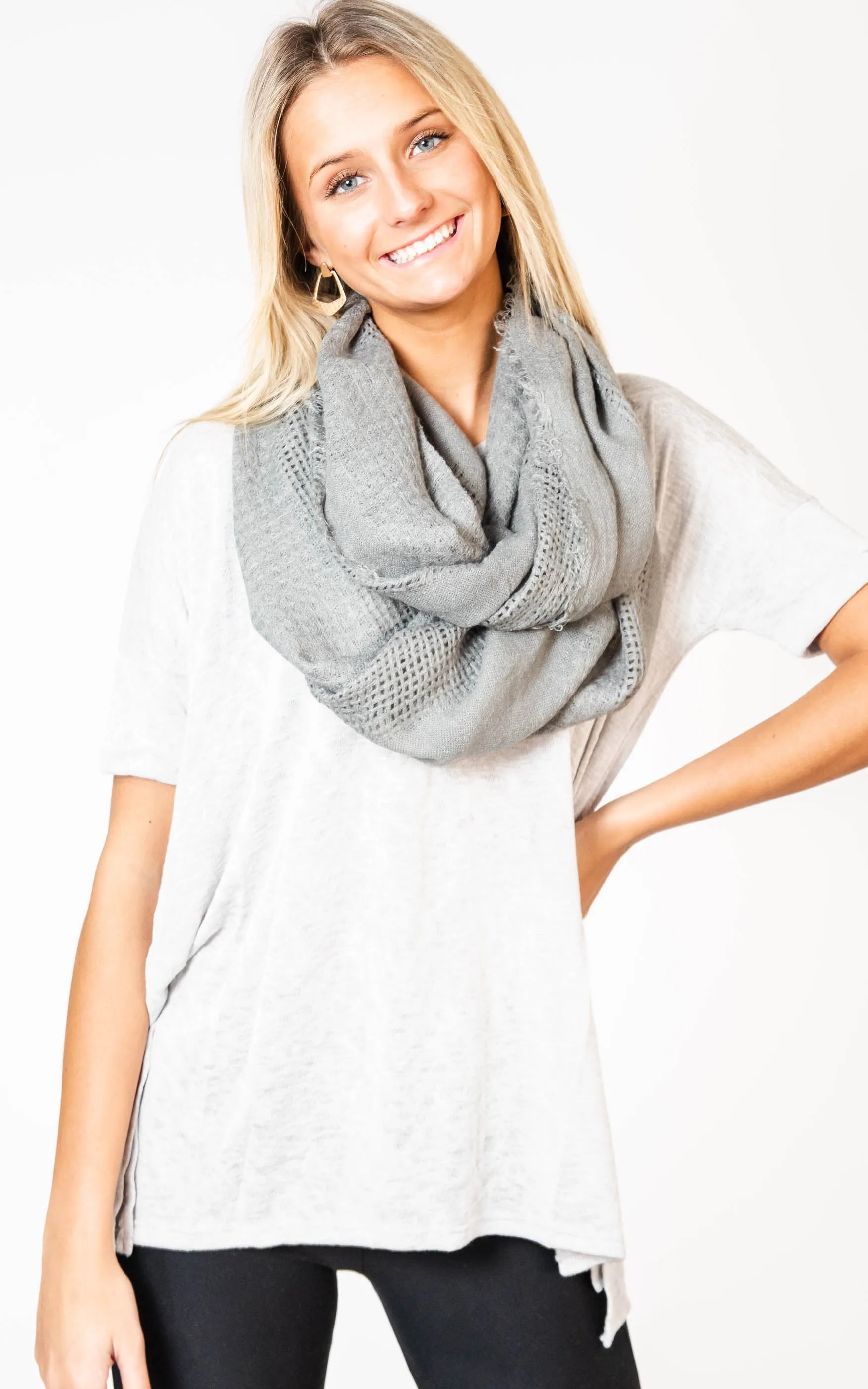 Open Grid Infinity Scarf | FINAL SALE