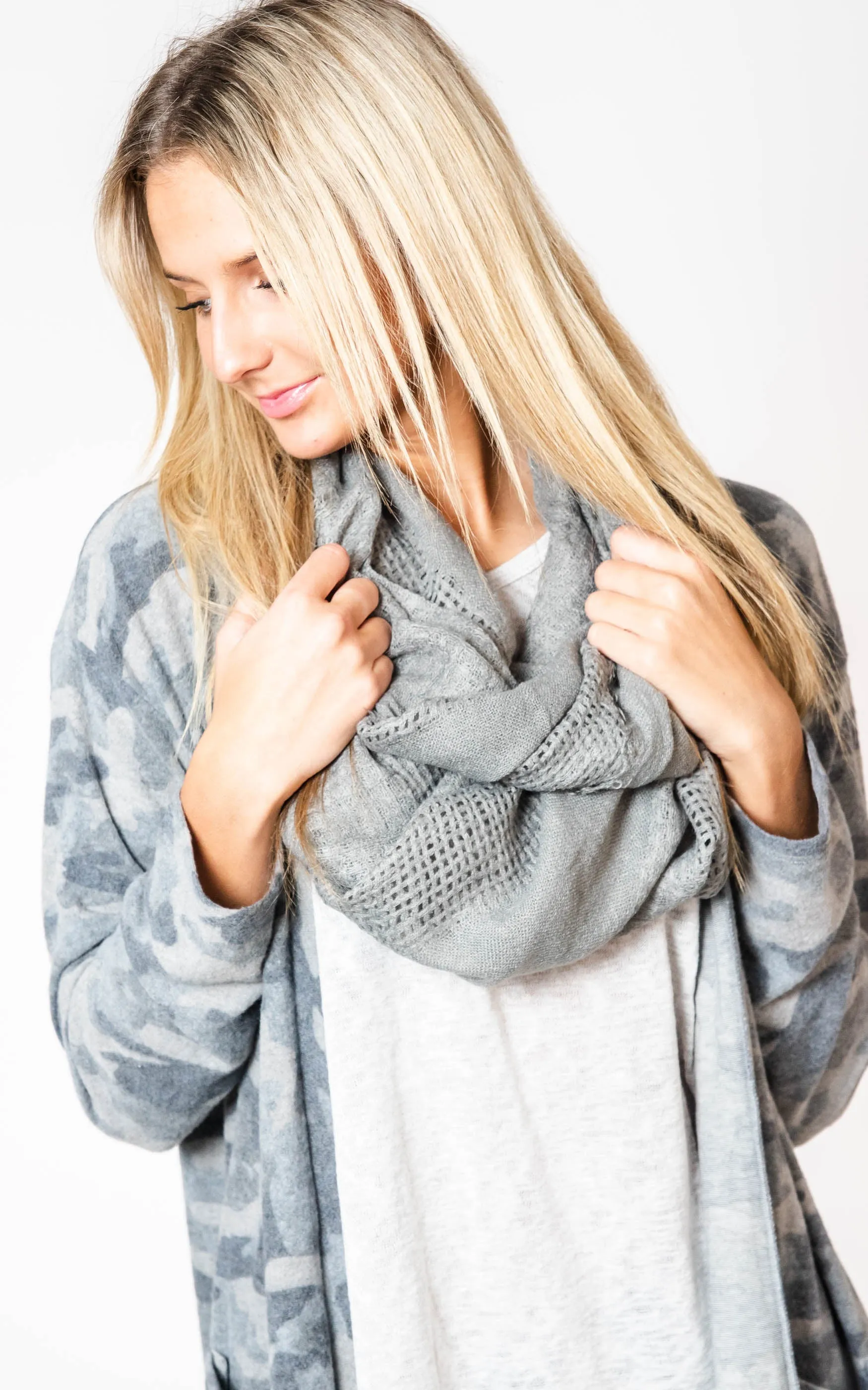 Open Grid Infinity Scarf | FINAL SALE