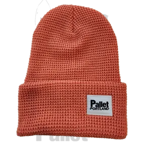 Pallet Portland -"Coral Waffle Knit Beanie" -Size OS