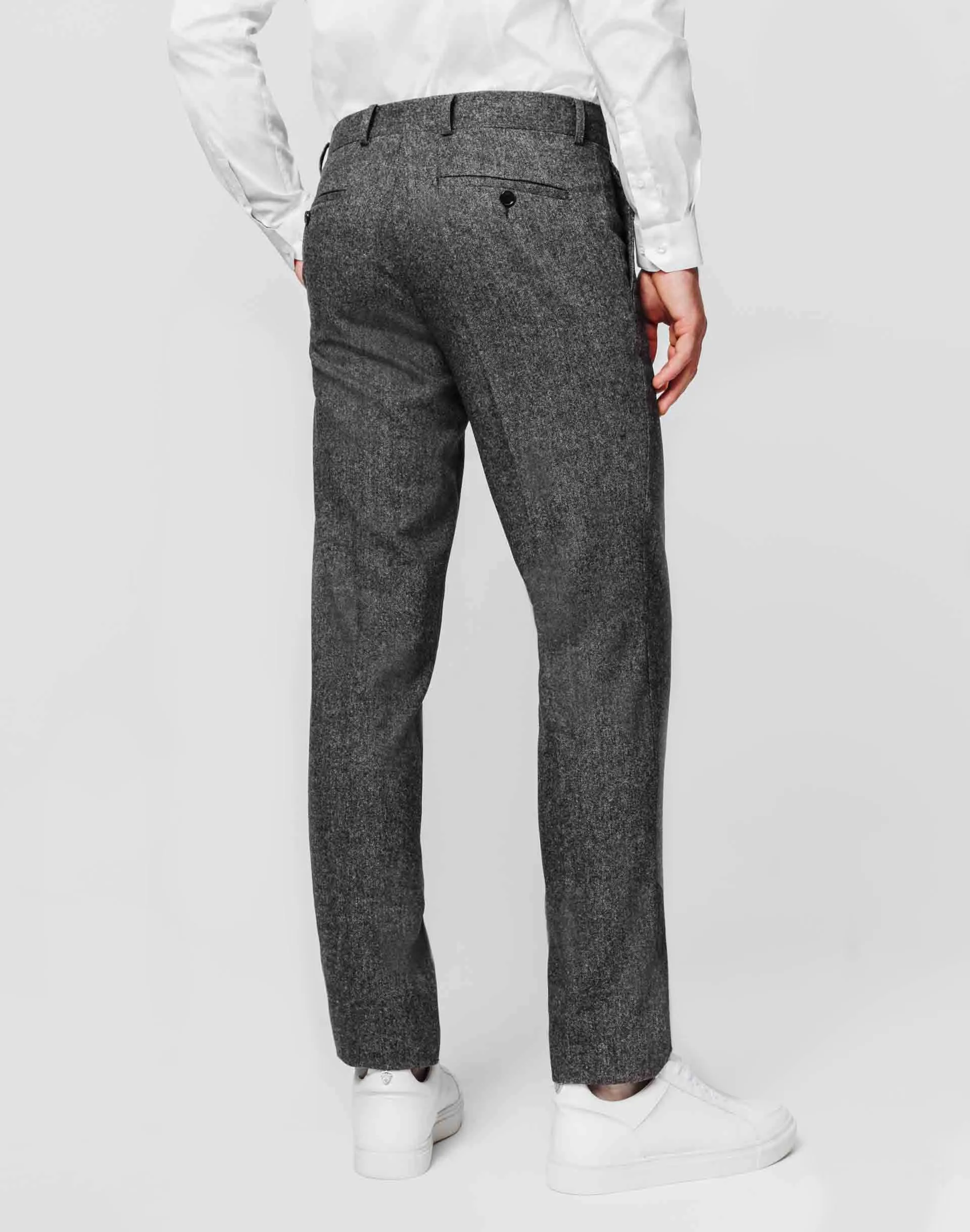 Pantalon tweed anthracite