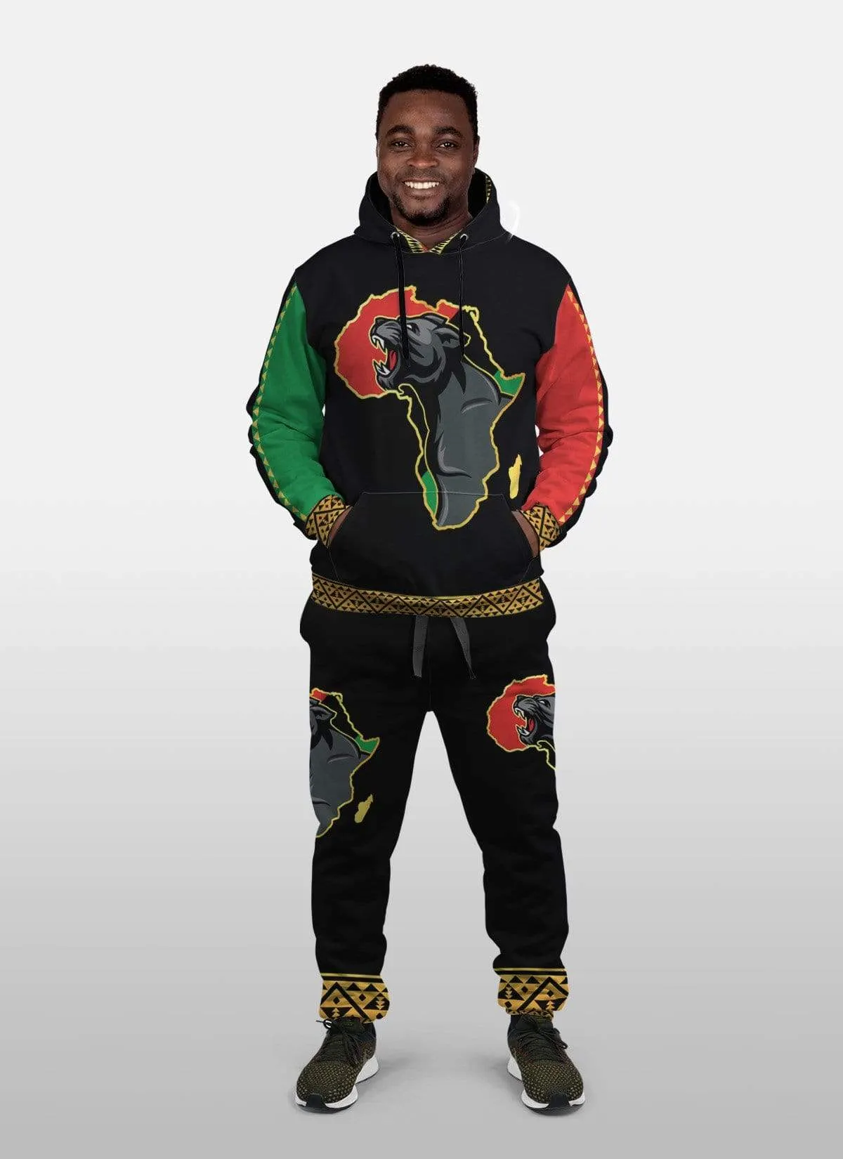 Panther Africa All-over Hoodie And Joggers Set