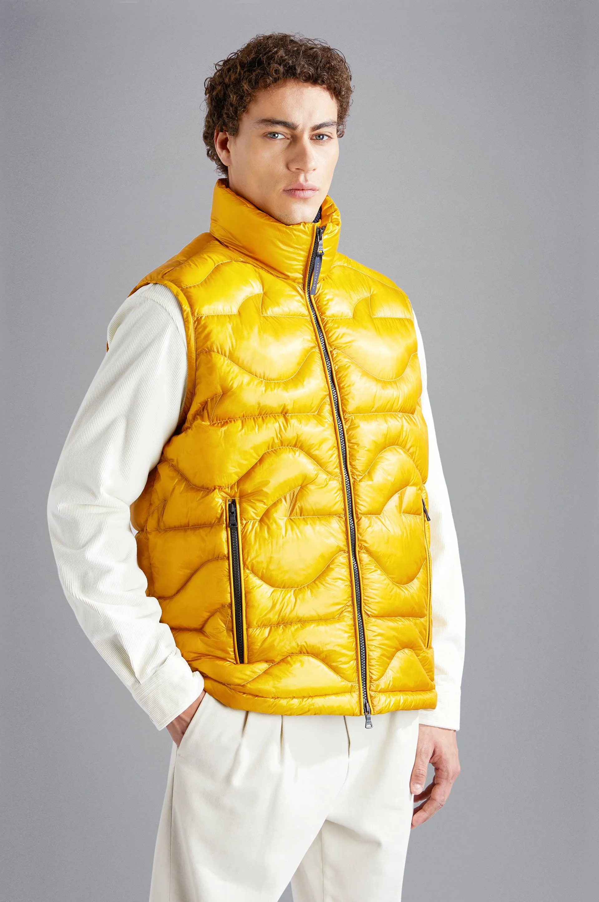 Paul & Shark Monogram Nylon Vest | Yellow