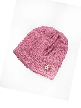 Pink Beanie Winter Cap For Women's/Girls WWC14