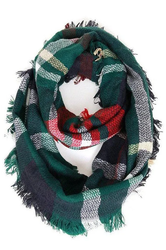 Plaid Infinity Scarf