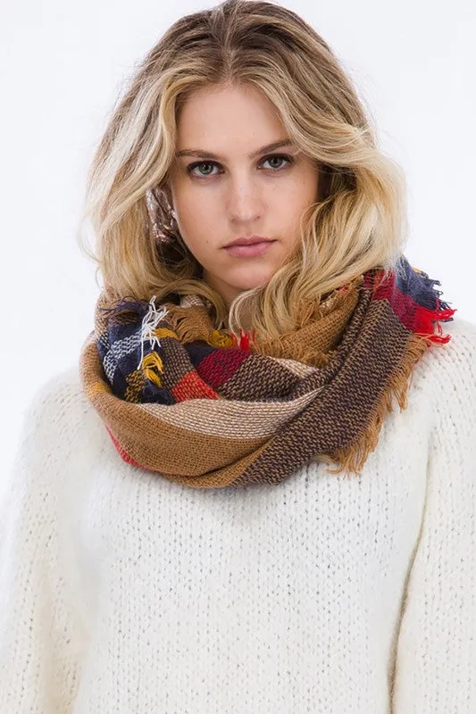 Plaid Infinity Scarf