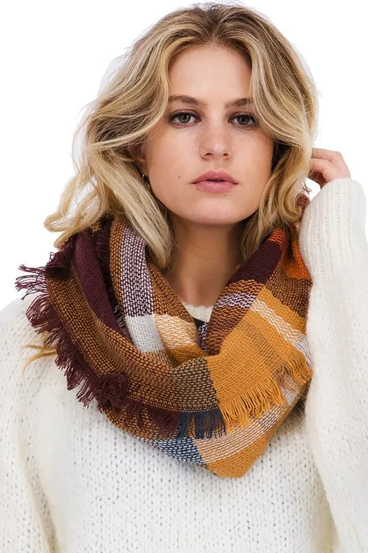 Plaid Infinity Scarf